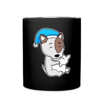 Bull Terrier Sleeping Fatigue Dog Dog Breed - Full Colour Mug - black - Front
