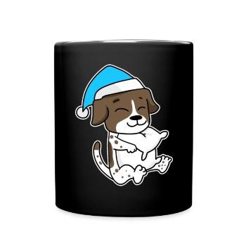 Deutsch Kurzhaar Schlafen Müdigkeit Hund - Tasse einfarbig - Schwarz - Vorne