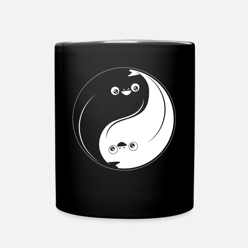 Sacabambaspis Fisch Meme Yin Yang - Tasse einfarbig - Schwarz