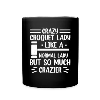 Croquet Girls Croquet Player Girls - Crazy Croquet - Full Colour Mug - black - Front