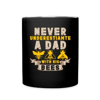 Bee Father Honey Beekeeper Father Beekeeper - Full Colour Mug - black - Front