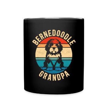 Bernedoodle Grandpa Dog Owner Gift - Full Colour Mug - black - Front