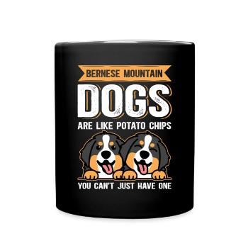Bernese Mountain Dog Swiss Mountain Dog Gift - Full Colour Mug - black - Front