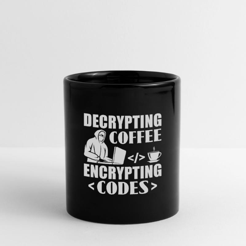 Decrypting Coffee Encrypting Codes - Hacker Tasse einfarbig