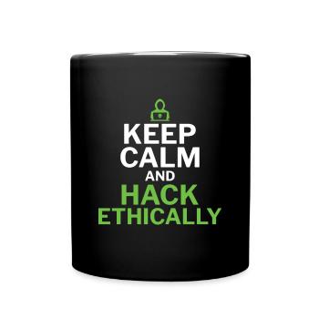 Restez calme et piratez de manière éthique - Ethical Hacker - Mug uni - noir - Devant