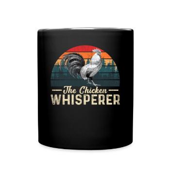 The Chicken Whisperer Vintage Urban Farmhouse Chicken - Full Colour Mug - black - Front