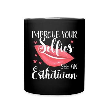 Beautician, Skin Care, Skin Therapist - Full Colour Mug - black - Front