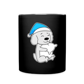 Malteser Schlafen Müdigkeit Hund - Tasse einfarbig - Schwarz - Vorne