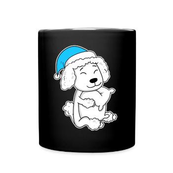 Poodle Sleeping Tiredness Dog - Full Colour Mug - black - Front