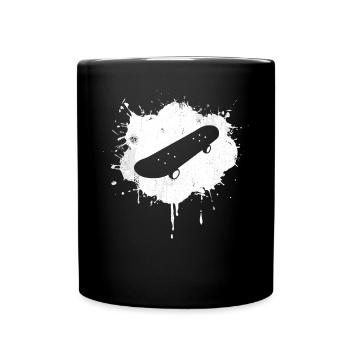 Croquis de planche à roulettes - Mug uni - noir - Devant