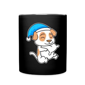 Jack Russell Terrier Sleeping Fatigue Dog - Full Colour Mug - black - Front