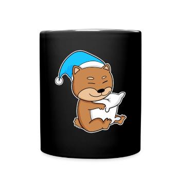 Shiba Inu Sleeping Fatigue Dog - Full Colour Mug - black - Front