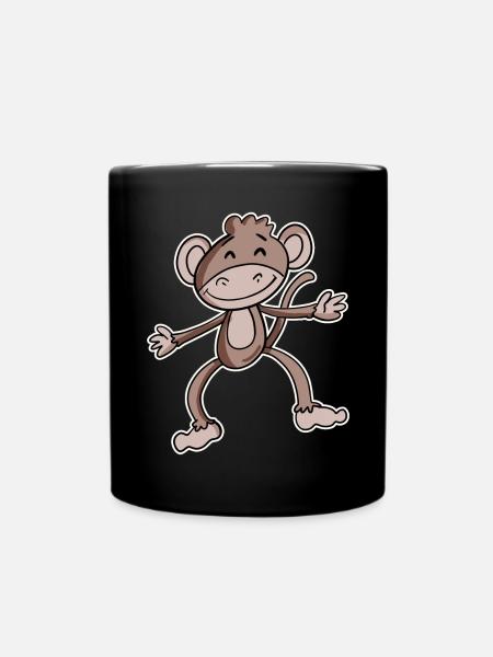 Affe - Tasse einfarbig - Schwarz