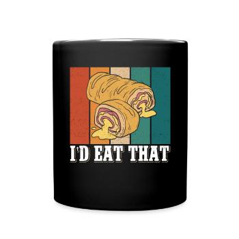 Stromboli Pizza Calzone Strombolis Cadeau - Mug uni - noir - Devant