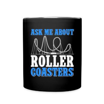 Montagnes russes Roller Coaster Roller Coaster cadeau - Mug uni - noir - Devant