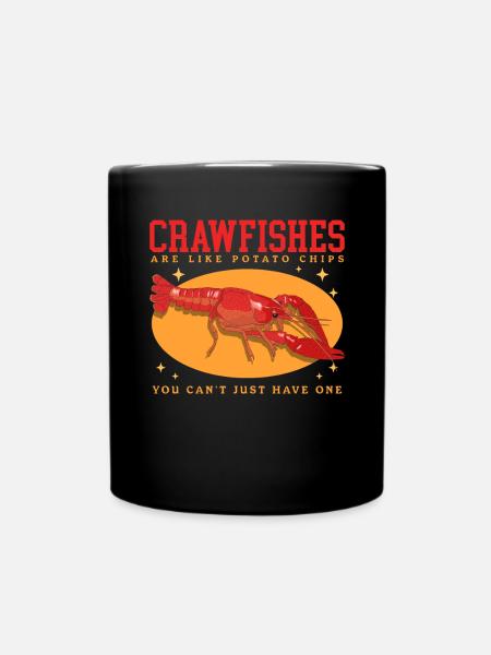 Flusskrebs Meeresfrüchte Edelkrebs Geschenk - Enfärgad mugg - svart