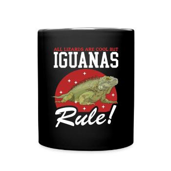 Iguane Reptile lézard iguanes cadeau - Mug uni - noir - Devant
