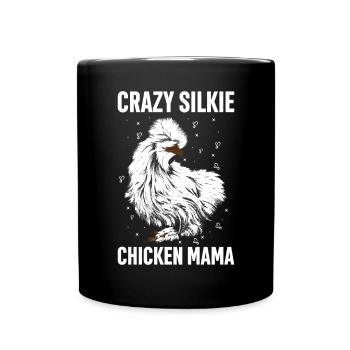 Silkie Huhn Lustige Farm Tierliebhaber - Tasse einfarbig - Schwarz - Vorne