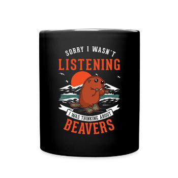 Castor Beaver Dam cadeau castor - Mug uni - noir - Devant