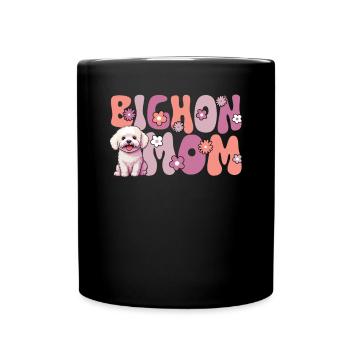 Bichon frisé Groovy Bichon Maman - Mug uni - noir - Devant