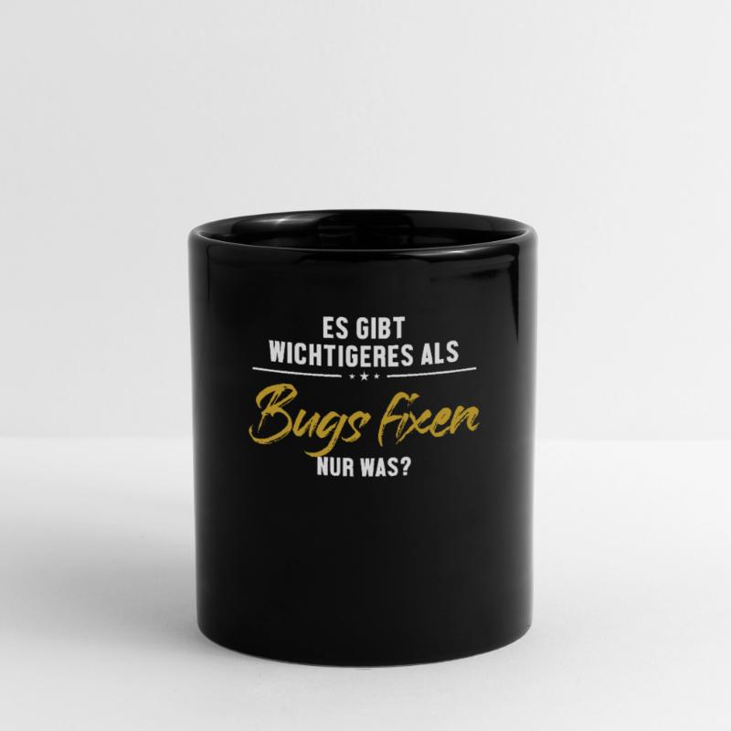 Wichtigeres als Bugs Fixen Developer Coder Tasse einfarbig