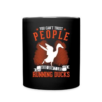 Indian Runner Duck Gift Running Duck - Full Colour Mug - black - Front