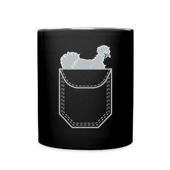 Silkie Huhn Lustige Farm Tierliebhaber - Tasse einfarbig - Schwarz - Vorne