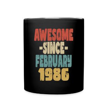 Génial Février 1986 - Mug uni - noir - Devant