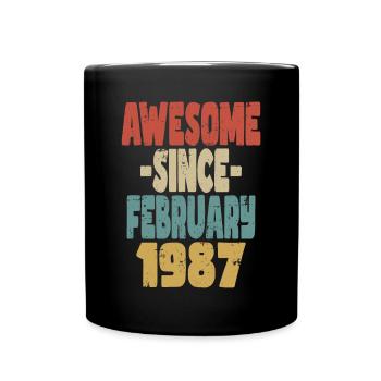 Awesome February 1987 - Full Colour Mug - black - Front