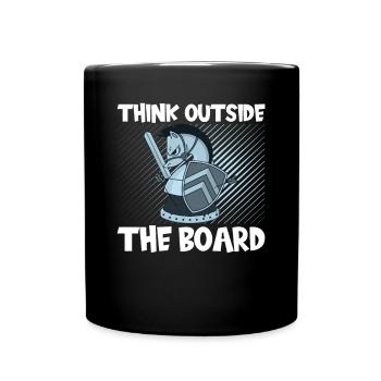 Schach Think Outside - Tasse einfarbig - Schwarz - Vorne