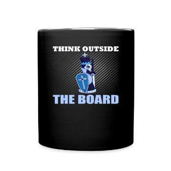 Schach Think Outside - Tasse einfarbig - Schwarz - Vorne