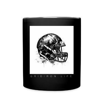 Gridiron Football American Game Touchdown-Helm - Tasse einfarbig - Schwarz - Vorne
