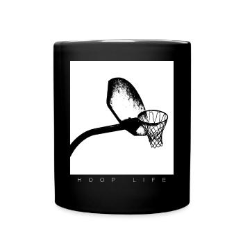 Hoop Basketball Player Hoop Black Graphic - Full Colour Mug - black - Front