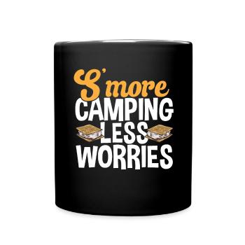S'more Lagerfeuer Marshmallow Camping - Tasse einfarbig - Schwarz - Vorne