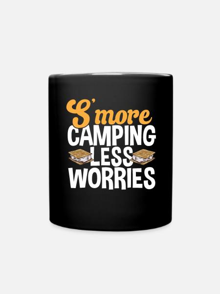S'more Lagerfeuer Marshmallow Camping - Tasse einfarbig - Schwarz