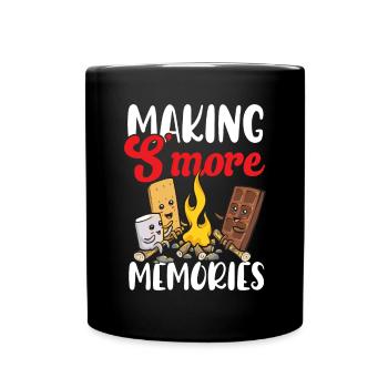 S'more Lagerfeuer Marshmallow Camping - Tasse einfarbig - Schwarz - Vorne