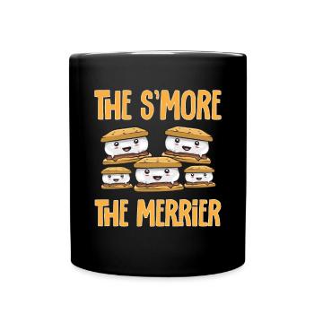 S'more Lagerfeuer Marshmallow Camping - Tasse einfarbig - Schwarz - Vorne