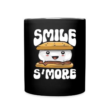 S'more Lagerfeuer Marshmallow Camping - Tasse einfarbig - Schwarz - Vorne