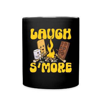 S'more Lagerfeuer Marshmallow Camping - Tasse einfarbig - Schwarz - Vorne