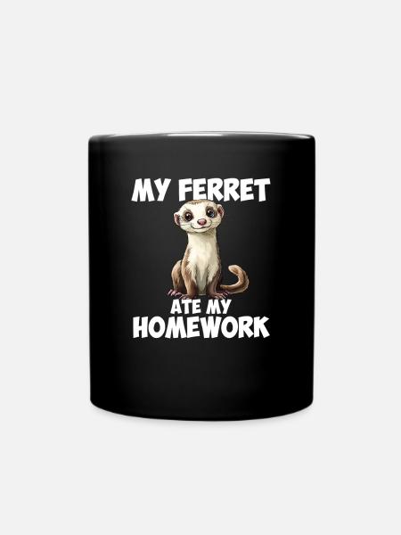 ferret mom - Tasse einfarbig - Schwarz