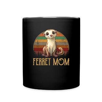 ferret mom - Tasse einfarbig - Schwarz - Vorne