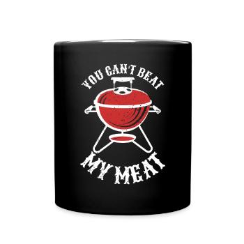 BBQ Smoker Meat Grilling Funny - Full Colour Mug - black - Front