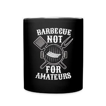 BBQ Smoker Meat Grilling Funny - Full Colour Mug - black - Front