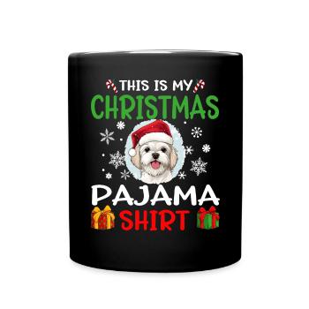 Pyjama de Noël pour chien maltais Joyeux Noël - Mug uni - noir - Devant