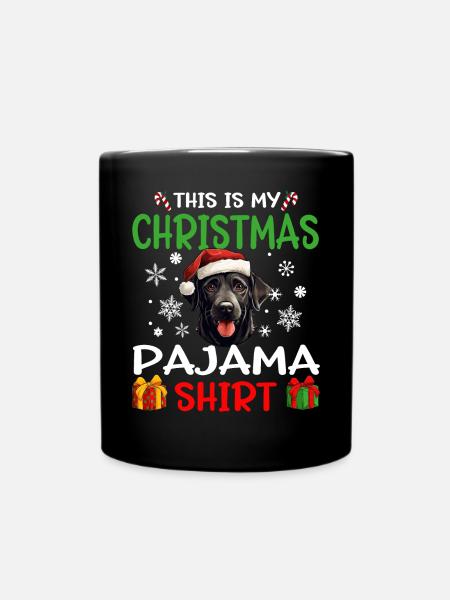 Labrador Retriever Dog Christmas Pajama - Tasse einfarbig - Schwarz