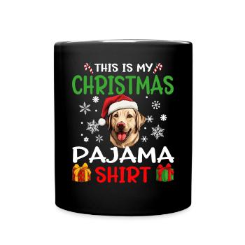 Labrador Retriever Dog Christmas Pajama - Tasse einfarbig - Schwarz - Vorne