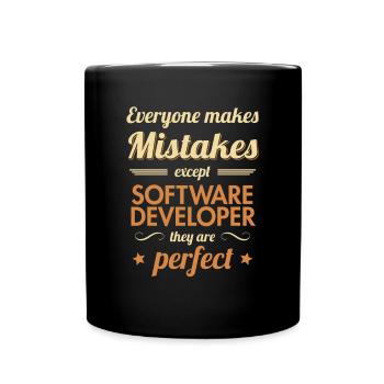 Software Developer are Perfect Developer Coder - Full Colour Mug - black - Front