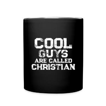 Cool guys are called christian - Tasse einfarbig - Schwarz - Vorne