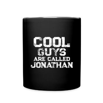 Cool guys are called Jonathan - Full Colour Mug - black - Front