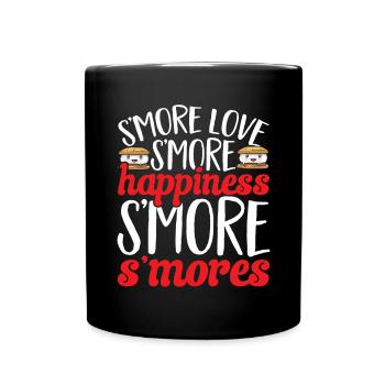 S'more Lagerfeuer Marshmallow Camping - Tasse einfarbig - Schwarz - Vorne